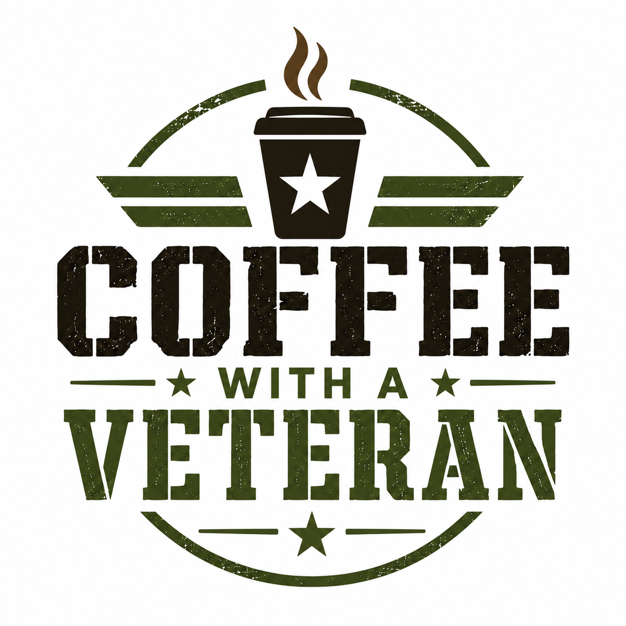 Coffee With A Veteran emblem